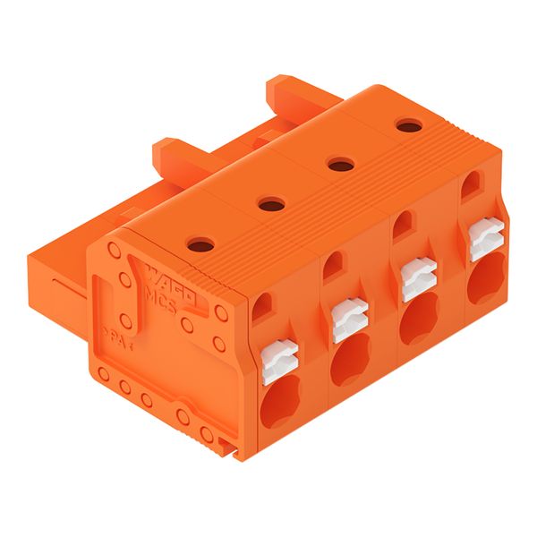 1-conductor female connector push-button Push-in CAGE CLAMP® orange image 1