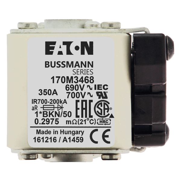 Fuse-link, high speed, 350 A, AC 690 V, compact size 1, aR, IEC, UL, single indicator image 20