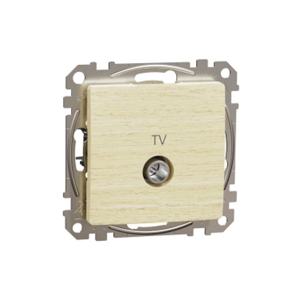 TV connector 4db, Sedna, Wood birch image 2