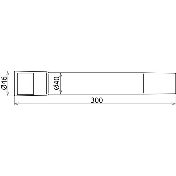 Intake tube extension D=40/L=300mm for NS dry cleaning set -1000V image 2