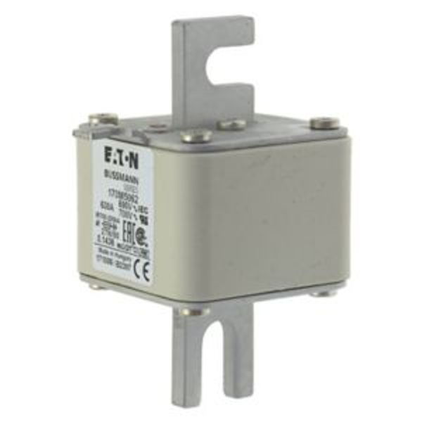 Fuse-link, high speed, 630 A, AC 690 V, DIN 2, 61 x 75 x 108 mm, aR, DIN, IEC, single indicator image 4