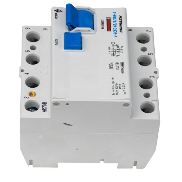 Residual current circuit breaker, 63A, 4-pole,30mA, type A,V image 8