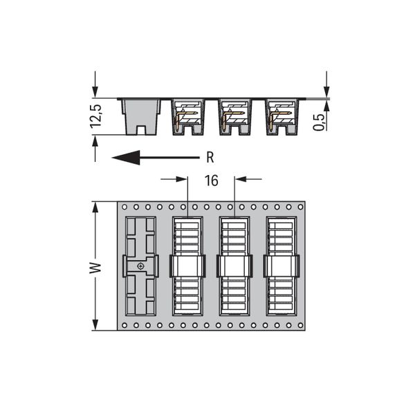 THR male header 0.8 x 0.8 mm solder pin angled black image 6