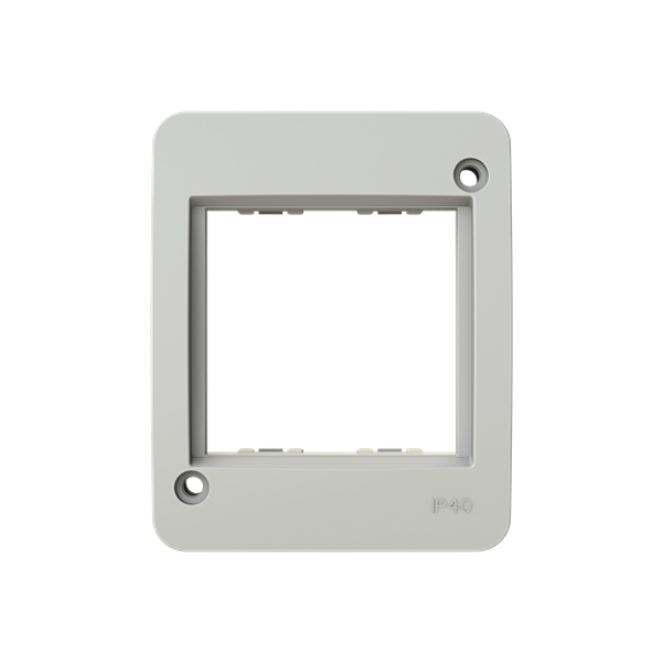 IP40 enclosure, 2 places, 2 modules width with Clamp Grey - Chiara image 1