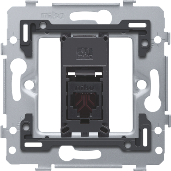 1 RJ11-connection UTP, flat model, incl. flush-mounting frame 71 x 71 image 1