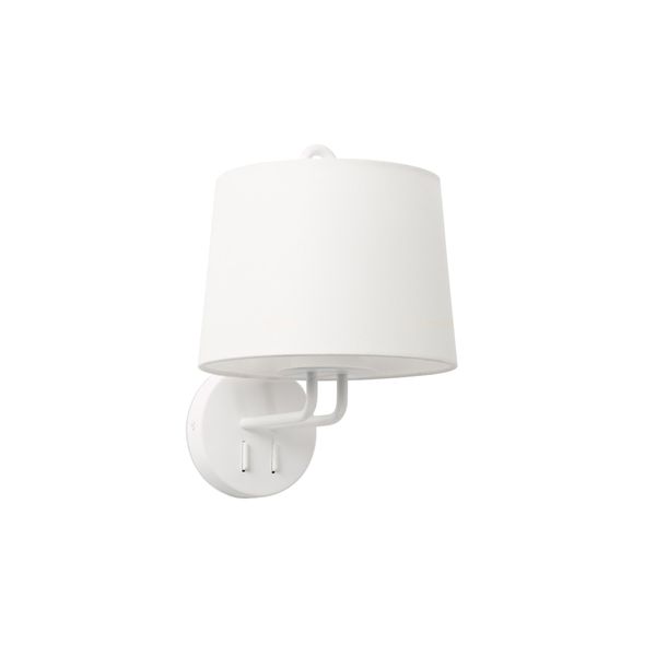 MONTREAL WHITE WALL LAMP WHITE LAMPSHADE image 1