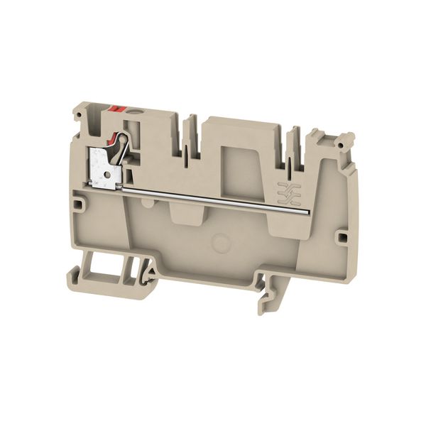 Feed-through terminal block, PUSH IN, 4 mm², 250 V, 32 A, Number of co image 1