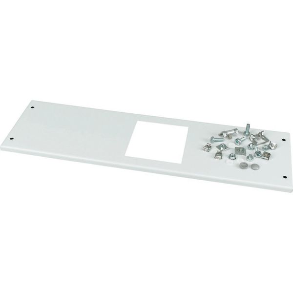 Front cover, +mounting kit, for NZM2, horizontal, 4p, HxW=200x600, MA, grey image 2