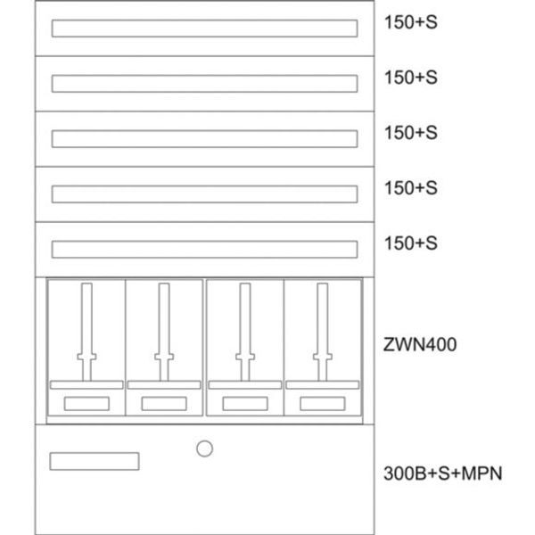 BP-U-3S-BN-1000/15-4Z Eaton xEnergy Basic meter cabinet equipped image 1