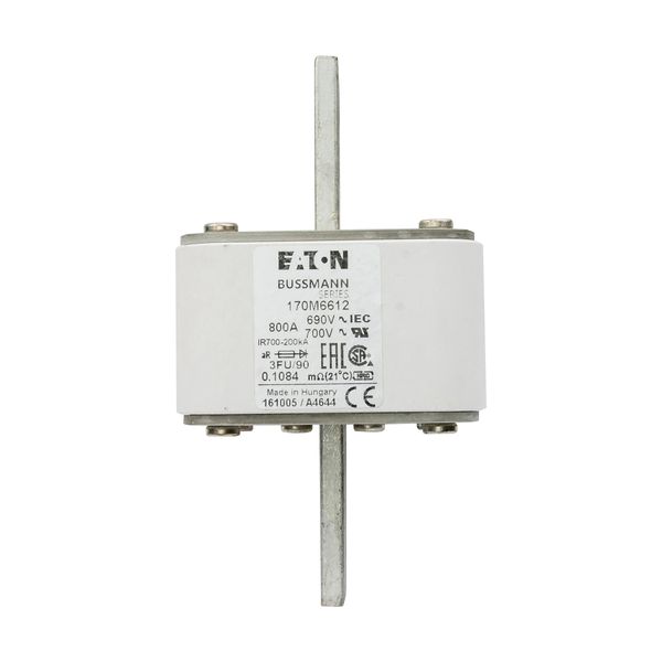 Fuse-link, high speed, 800 A, AC 690 V, size 3, 76 x 92 x 135 mm, aR, IEC, UL image 9