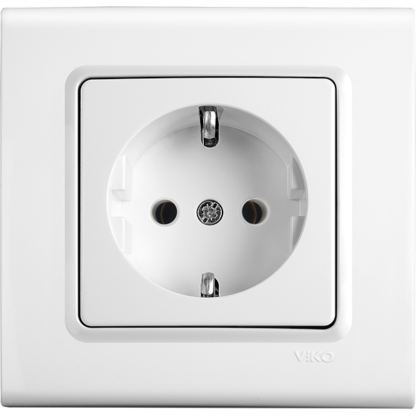 Linnera-Rollina Q C Child Protected Earthed Socket Beige image 1
