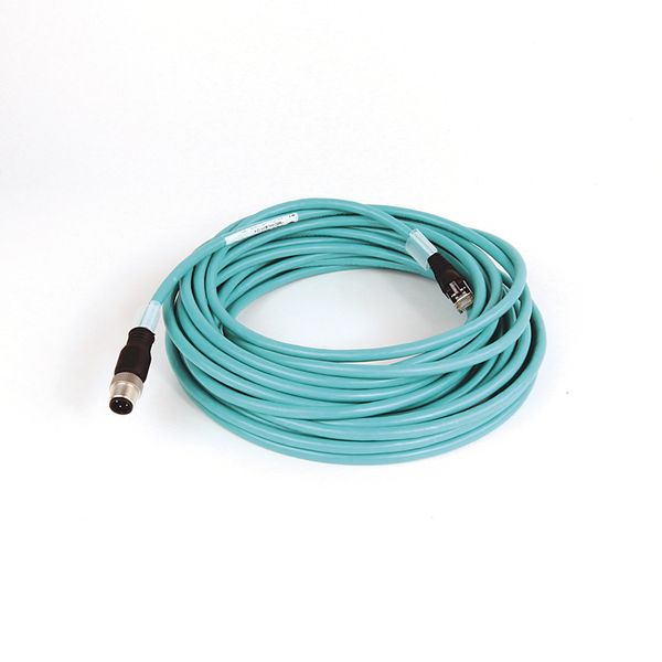 Connection Cable, EtherNet, 4 Conductor, M12 Male, RJ45 Male image 1