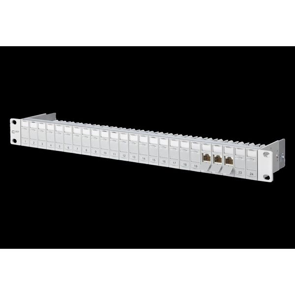 E-DAT modul 24x8(8) 1RU patch panel Cat.6A, light gray image 2