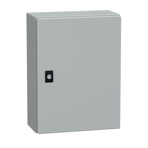 Spacial CRN plain door with mount.plate. H400xW300xD150 IP66 IK10 RAL7035.. image 1