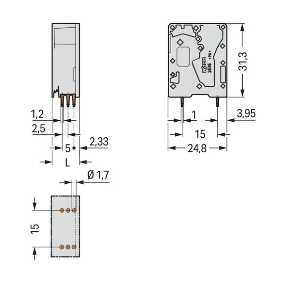 PCB terminal block 16 mm² Pin spacing 10 mm black image 3