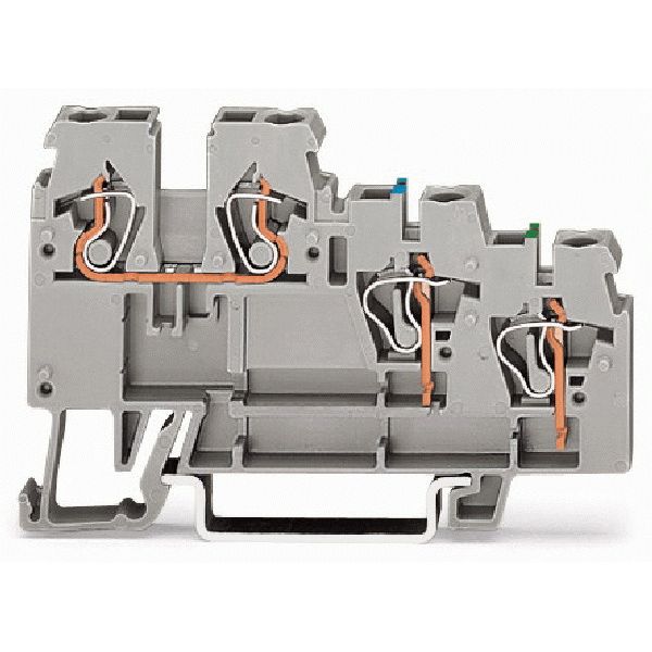 3-conductor actuator supply terminal block with colored conductor entr image 1