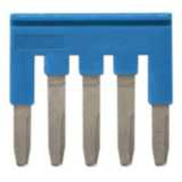 Short bar for terminal blocks 2.5 mm² push-in plus models, 5 poles, bl image 2