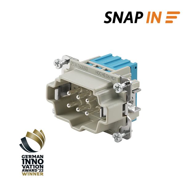 Contact insert (industry plug-in connectors), Male, 500 V, 24 A, Numbe image 1