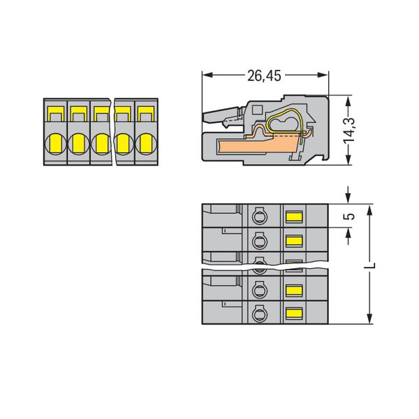 231-123/102-000 1-conductor female connector; CAGE CLAMP®; 2.5 mm² image 5