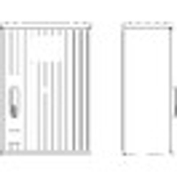 Cable management enclosure 1 door, size 0, RAL7035, ribbed image 2