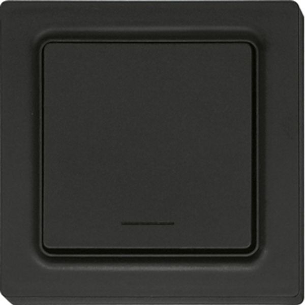 Wireless 1-way pushbutton in E-Design55, anthracite mat image 1