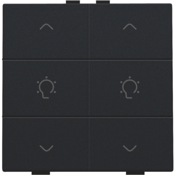 Double dimming control for Niko Home Control, black coated image 1