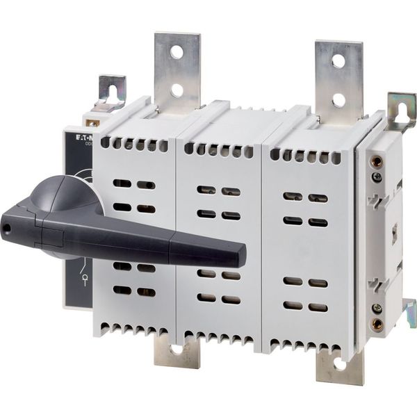 DC switch disconnector, 1000 A, 2 pole, 1 N/O, 1 N/C, with grey knob, service distribution board mounting image 4