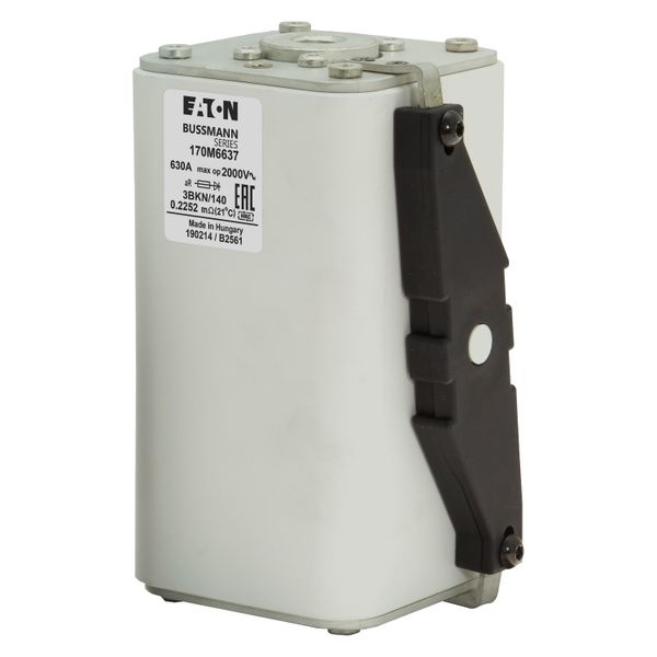 Fuse-link, high speed, 630 A, AC 2000 V, size 3, 74 x 96 x 143 mm, aR, IEC, single indicator image 5