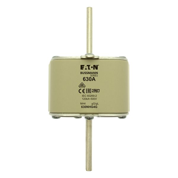 Fuse-link, LV, 630 A, AC 500 V, NH4, gL/gG, IEC, single indicator, live gripping lugs image 10