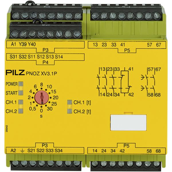 PNOZ XV3.1P 30/24-240VACDC 3no 1nc 2no t image 1