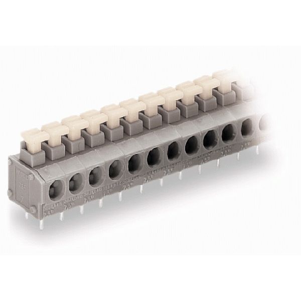 PCB terminal block push-button 1.5 mm² gray image 1