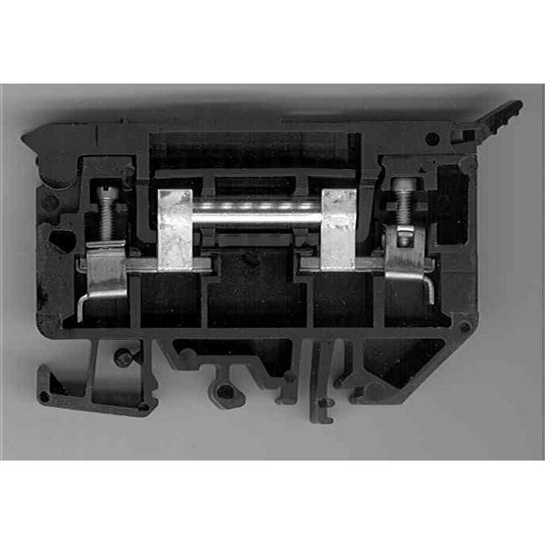 Terminal Block, Isolating, 15A, 300V AC/DC, Handle Style, Black image 1