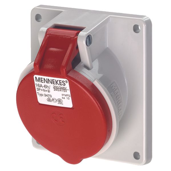 Mennekes Panel mounted recept., 16A5p6h400V, IP44 3473 image 1