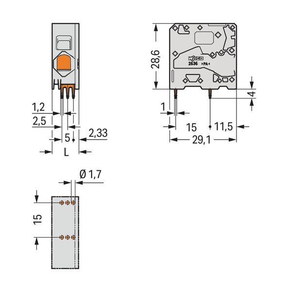 PCB terminal block 16 mm² Pin spacing 10 mm black image 2