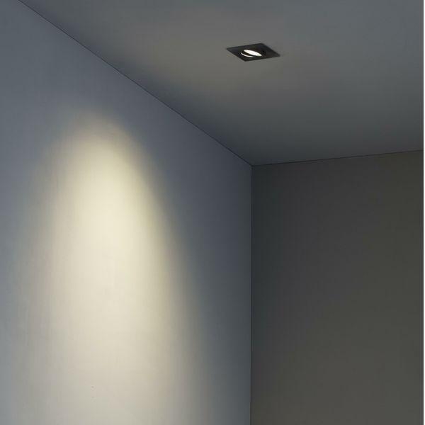 RADON ADJUST BLACK RECESSED LAMP SQUARE GU10 image 2