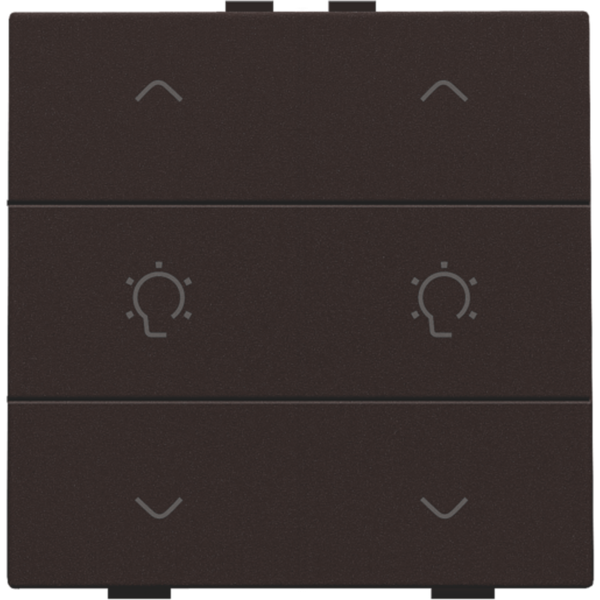 Double dimming control for Niko Home Control, dark brown coated image 2