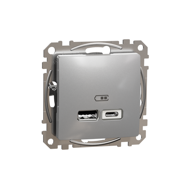 Sedna Design & Elements, USB charger A+C, 2,4A, aluminium image 5