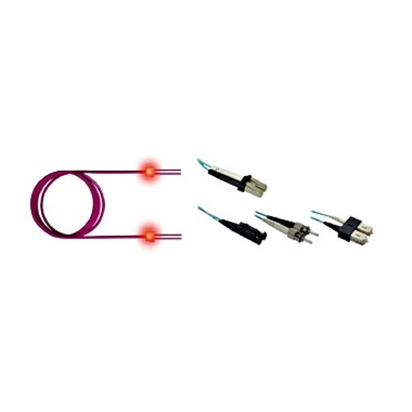 FO LED Patch Cord Premium, Duplex, LCD/LCD, G50/125, OM3, 3m image 1