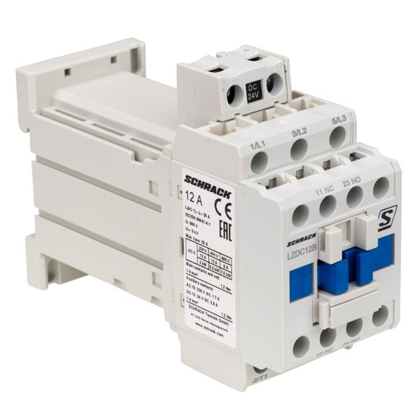 Contactor 3-pole, CUBICO Classic, 5,5kW, 12A, 1NO+1NC, 24VDC image 8