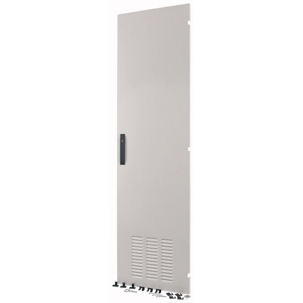 Cable connection area door, ventilated, for HxW = 2000 x 550 mm, IP42, grey image 1