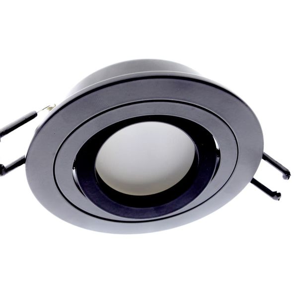 Helium Recessed Light Round Tilting Black image 1