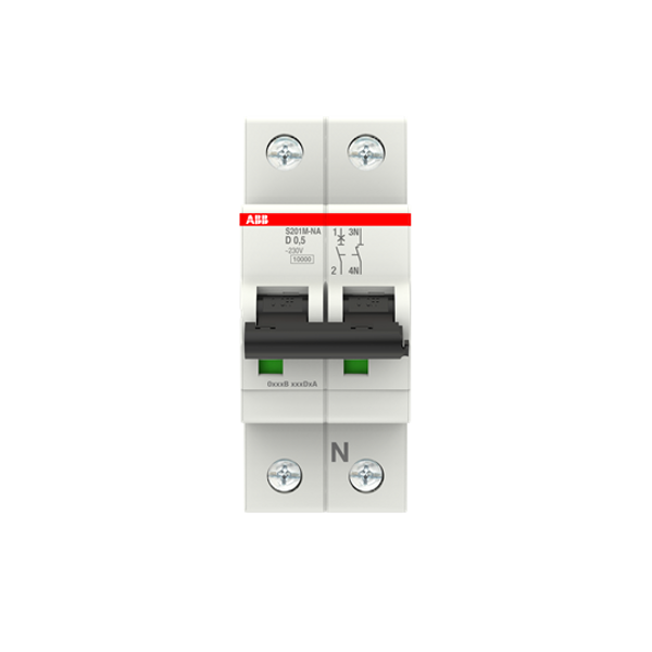 S201M-C0.5NA Miniature Circuit Breaker - 1+NP - C - 0.5 A image 2