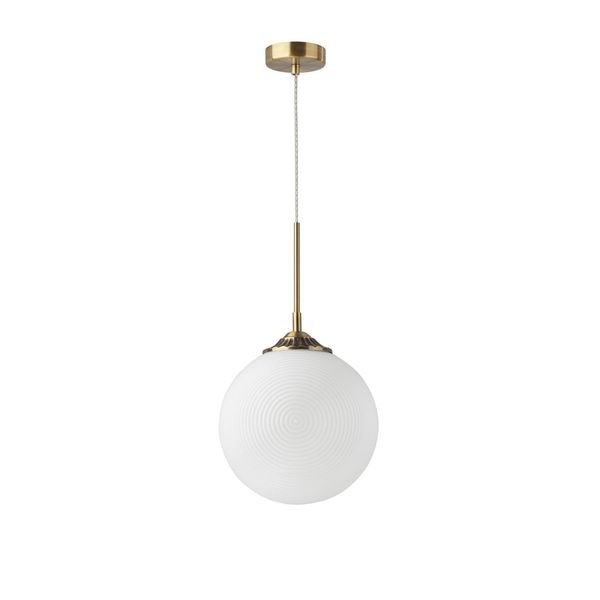 Opal Glass   Brass Metal   LED E27 1x12 Watt 230 Volt  IP20 Bulb Excluded  D: 25 H: 120 cm Adjustable height image 1