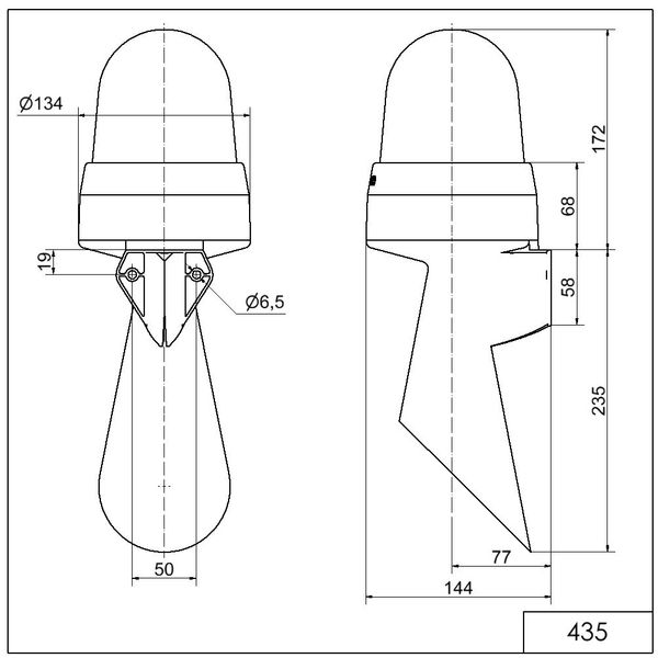 LED Horn WM Contin. tone 24VAC/DC RD image 3