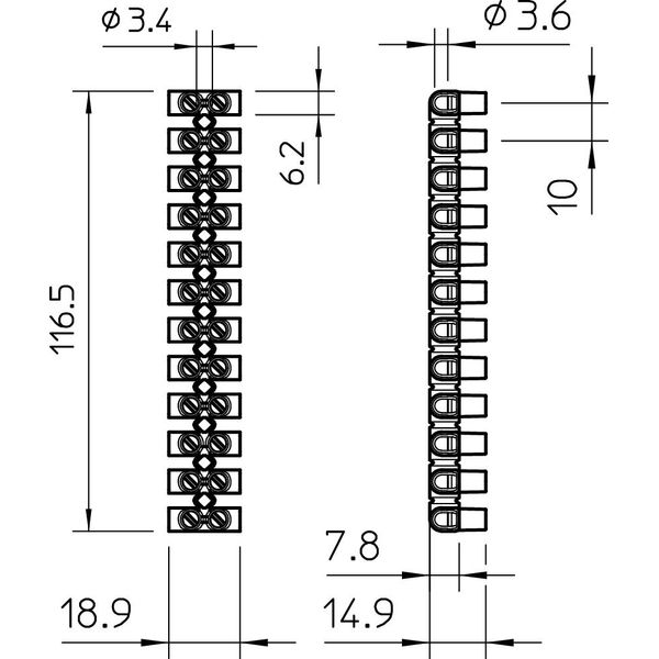 74 CE WS/EKL 1 S Terminal strip  6,0mm² image 2