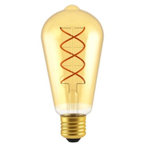 LED Filament Bulb - Classic ST64 E27 5W 250lm 1800K Gold 330°  - Dimmable image 1