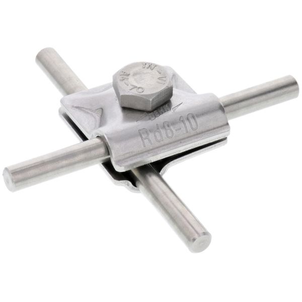 MV clamp StSt (V4A) f. Rd 8-10mm with hexagon screw image 1
