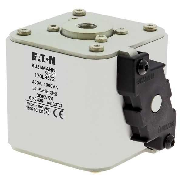 Fuse-link, high speed, 400 A, AC 1000 V, Size 3, 76 x 92 x 75 mm, aR, IEC, single indicator image 6