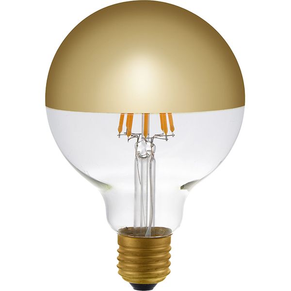 LED E27 Fila Globe Top Mirror G95x135 230V 470Lm 6.5W 925 AC Gold Dim image 1