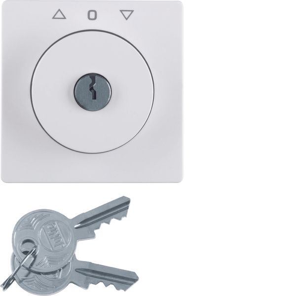 Centre plate lock key switch blinds imprint Berker Q.x polar white image 1